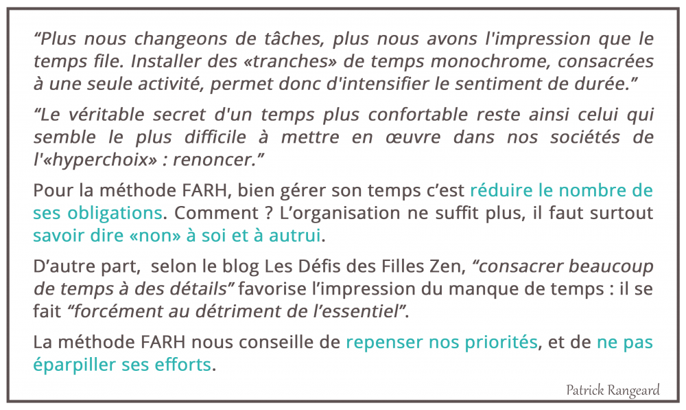 Réduire le nombre de ses obligations et repenser ses priorités !